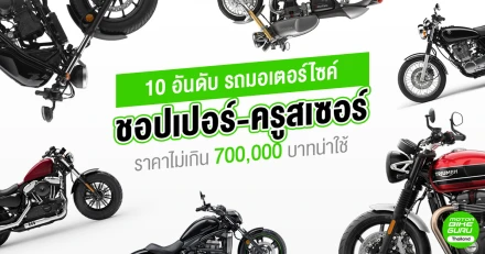 10 อันดับ รถมอเตอร์ไซค์ชอปเปอร์-ครูสเซอร์ราคาไม่เกิน 700,000 บาทน่าใช้