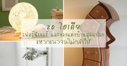 20 ไอเดีย เฟอร์นิเจอร์และของแต่งบ้านสุดแปลก แหวกแนวจนไม่กล้าใช้