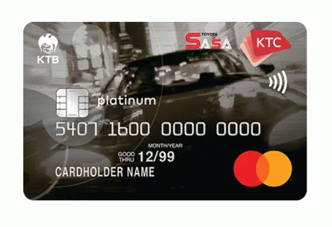 บัตรเครดิต KTC - TOYOTA SASA PLATINUM MASTERCARD-บัตรกรุงไทย (KTC)