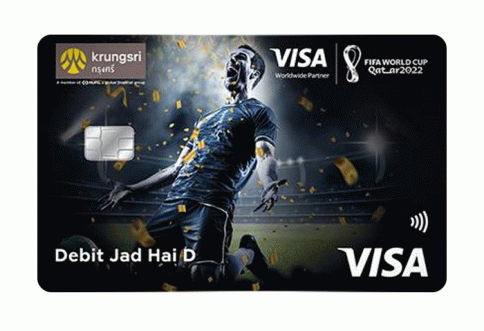 บัตรกรุงศรี เดบิต จัดให้ D ลาย FIFA WORLD CUP QATAR 2022 TM (limited edition)-ธนาคารกรุงศรี (BAY)