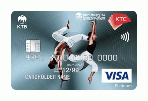 บัตรเครดิต KTC - BNH Hospital Visa Platinum บัตรกรุงไทย (KTC)