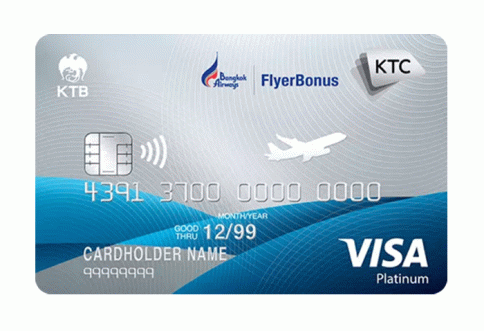 บัตรเครดิต KTC - Bangkok Airways Visa Platinum บัตรกรุงไทย (KTC)