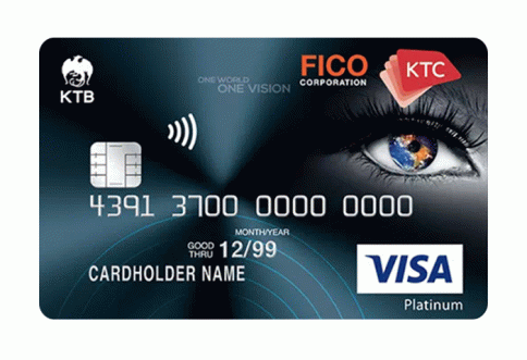 บัตรเครดิต KTC - FICO Visa Platinum-บัตรกรุงไทย (KTC)