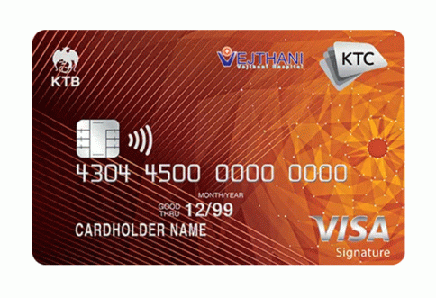 บัตรเครดิต KTC - Vejthani Hospital Visa Signature-บัตรกรุงไทย (KTC)