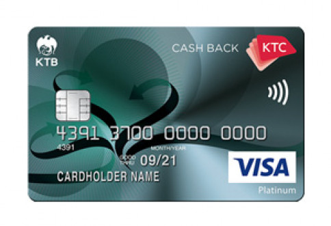 บัตรเครดิต KTC Cash Back Visa Platinum-บัตรกรุงไทย (KTC)