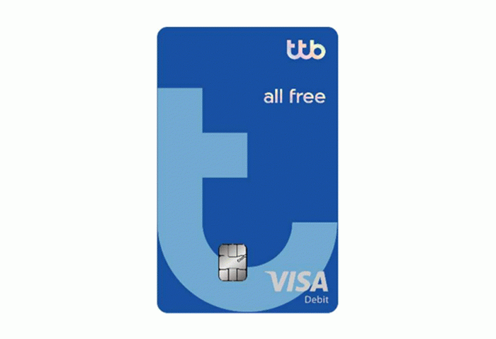 บัตรเดบิต ออลล์ฟรี (All Free Debit Card)-ธนาคารทหารไทยธนชาต (Ttb) |  เช็คราคา.คอม