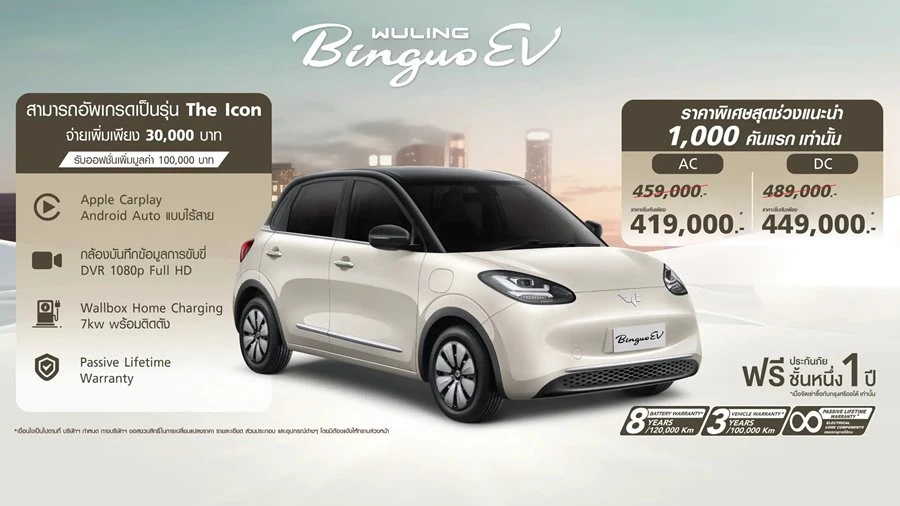 EV Primus เปิดตัว Wuling Binguo EV ด้วยราคาช่วงแนะนำ เริ่มต้น 419,000 ...