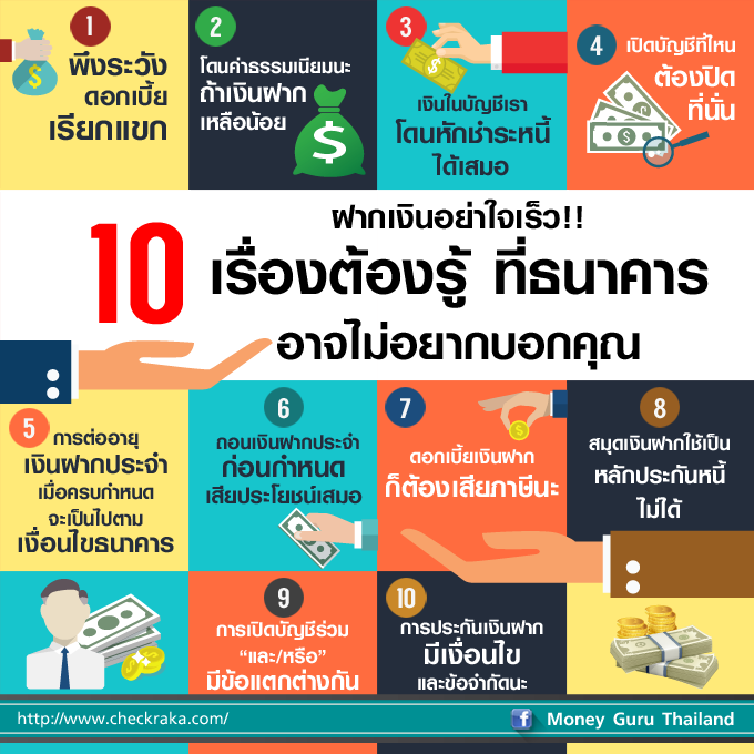 ฝากเงินอย่าใจเร็ว!! 10 เรื่องต้องรู้ที่ธนาคารอาจไม่อยากบอกคุณ | เช็คราคา.คอม