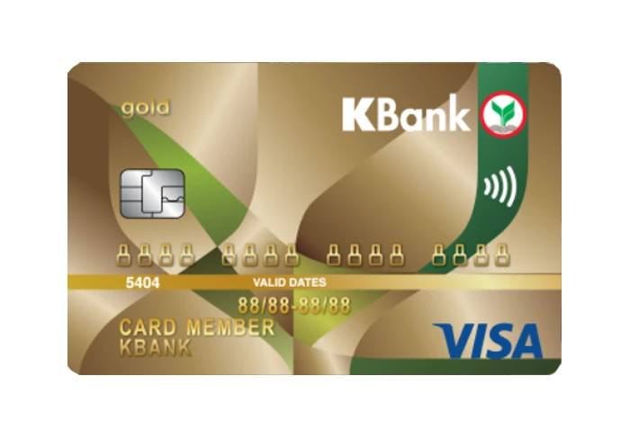รูปภาพ บัตรเครดิตวีซ่า/ มาสเตอร์การ์ด ทอง กสิกรไทย ธนาคารกสิกรไทย (KBANK)