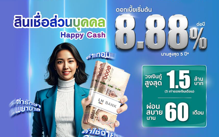 สินเชื่อส่วนบุคคล Happy Cash