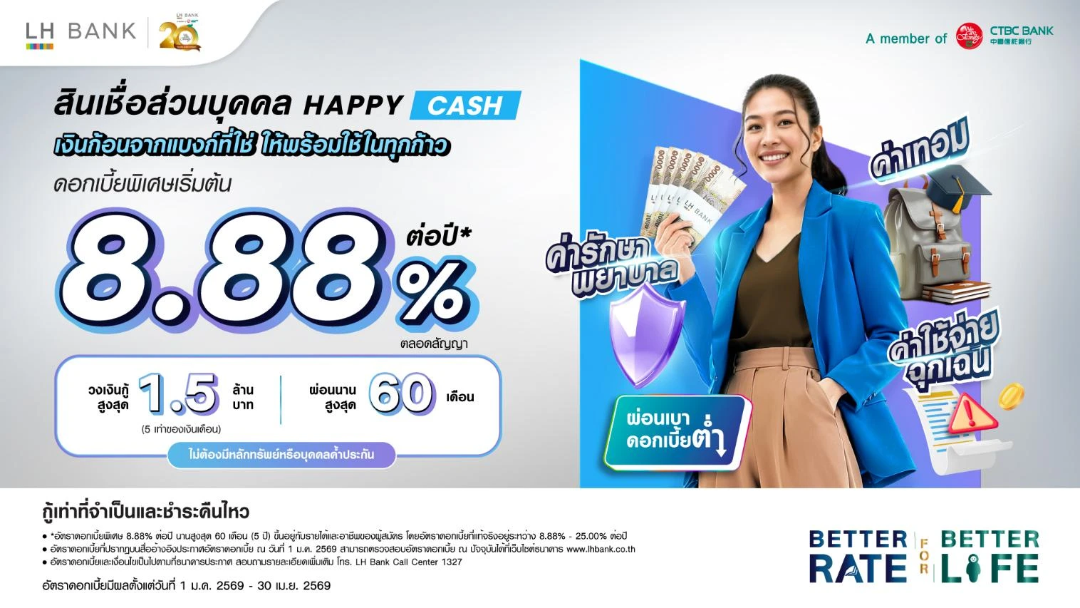รูปภาพ สินเชื่อส่วนบุคคล Happy Cash-แลนด์ แอนด์ เฮ้าส์ (LH Bank)