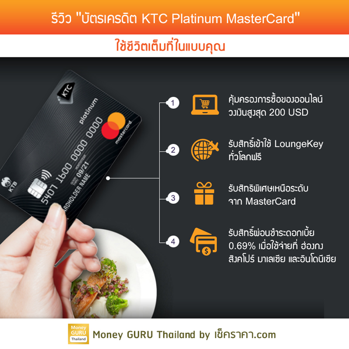 รีวิว &quot;บัตรเครดิต KTC PLATINUM MASTERCARD&quot; ใช้สิทธิ &quot;LoungeKey&quot; ตามสนามบินได้ทั่วโลก